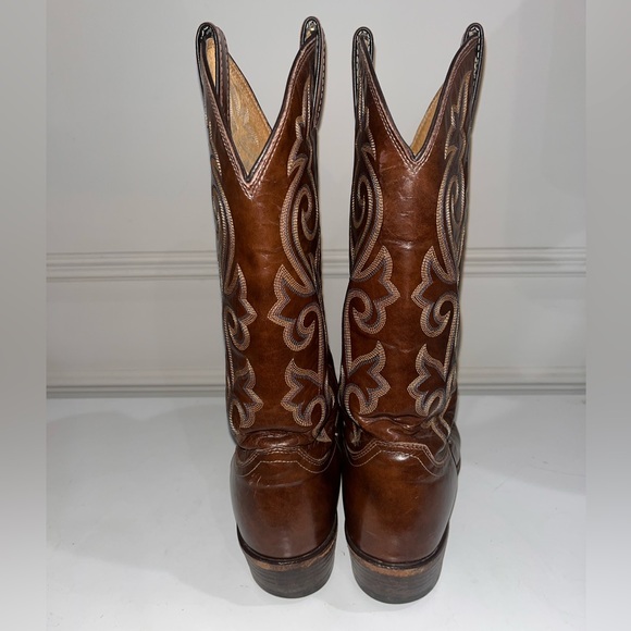 Justin Brown Cowboy Boots - Picture 6 of 8